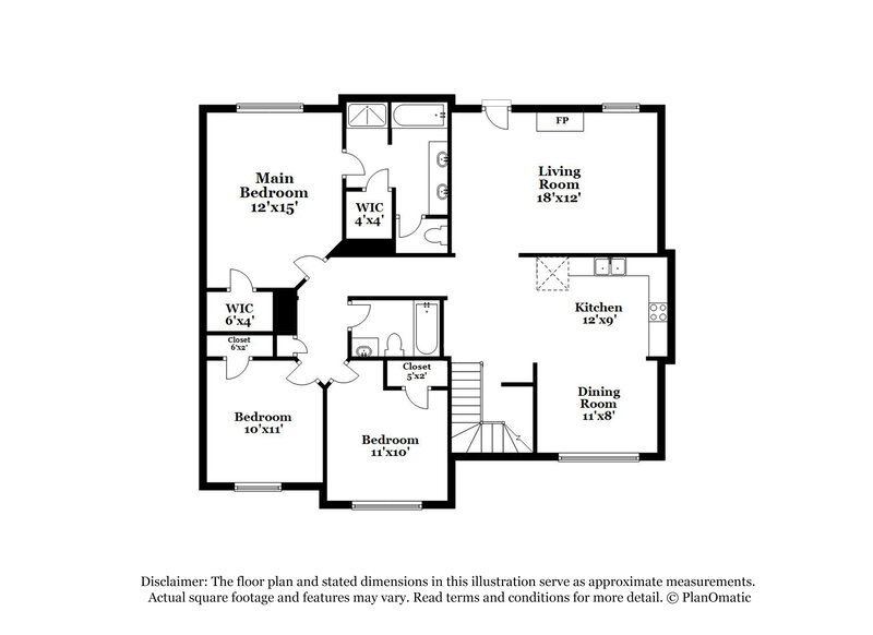 2,290/Mo, 4107 Mistymorn Ln Powder Springs, GA 30127 Floorplan View