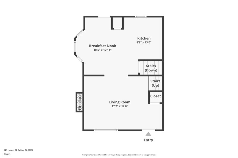 1,970/Mo, 125 Hunter Pl Dallas, GA 30132 Floorplan View
