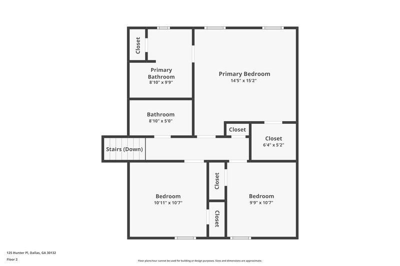 1,970/Mo, 125 Hunter Pl Dallas, GA 30132 Floorplan View 2