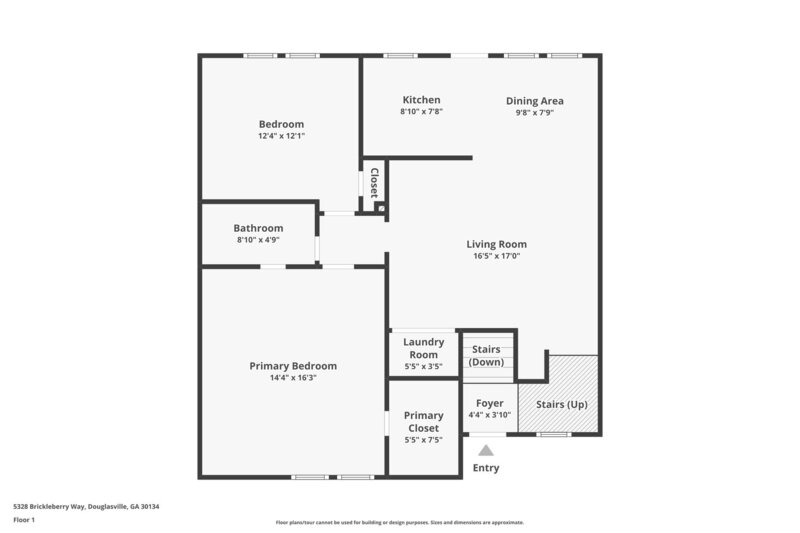 1,560/Mo, 5328 Brickleberry Way Douglasville, GA 30134 Floorplan View 2