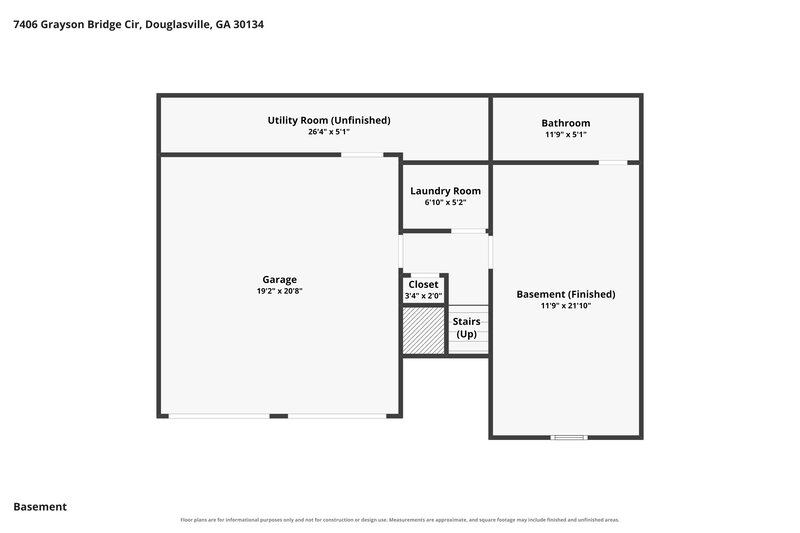 0/Mo, 7406 Grayson Bridge Circle Douglasville, GA 30134 Floor Plan View