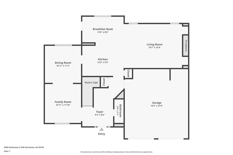2,175/Mo, 4286 Hathaway Ct NW Kennesaw, GA 30144 Floor Plan View