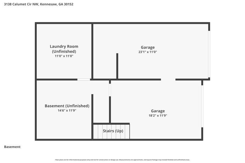 2,040/Mo, 3138 Calumet Circle NW Kennesaw, GA 30152 Floor Plan View