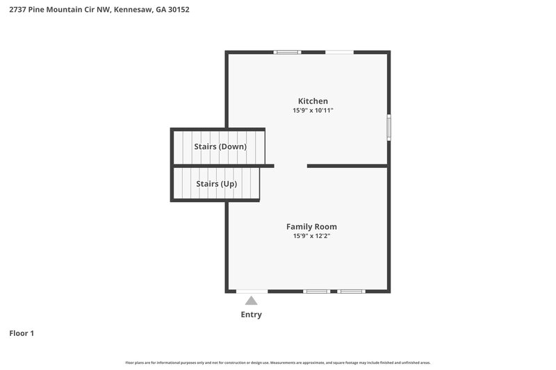 1,960/Mo, 2737 Pine Mountain Circle NW Kennesaw, GA 30152 Floorplan View