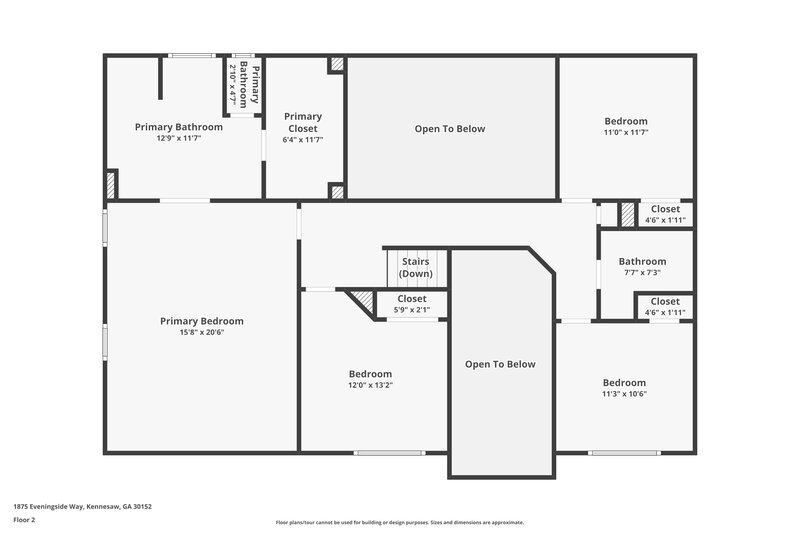 2,595/Mo, 1875 Eveningside Way NW Kennesaw, GA 30152 Floor Plan View 2