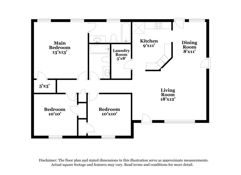1,435/Mo, 83 Wayfaring Dr Rockmart, GA 30153 Floor Plan View