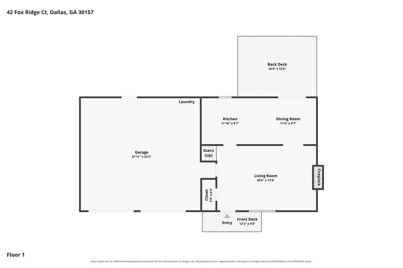 1,755/Mo, 42 Fox Ridge Ct Dallas, GA 30157 Floor Plan View