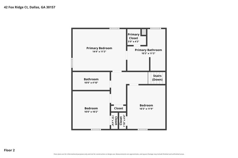 1,755/Mo, 42 Fox Ridge Ct Dallas, GA 30157 Floor Plan View 2