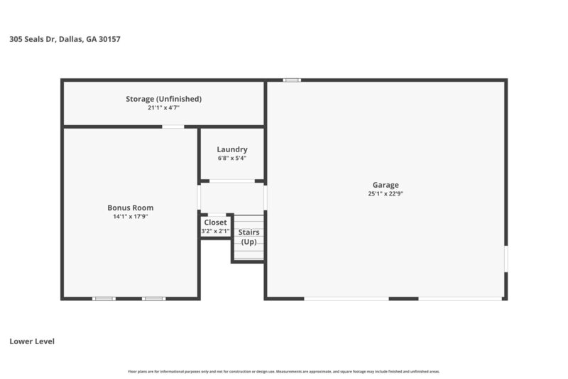 1,890/Mo, 305 Seals Dr Dallas, GA 30157 Floorplan View 2