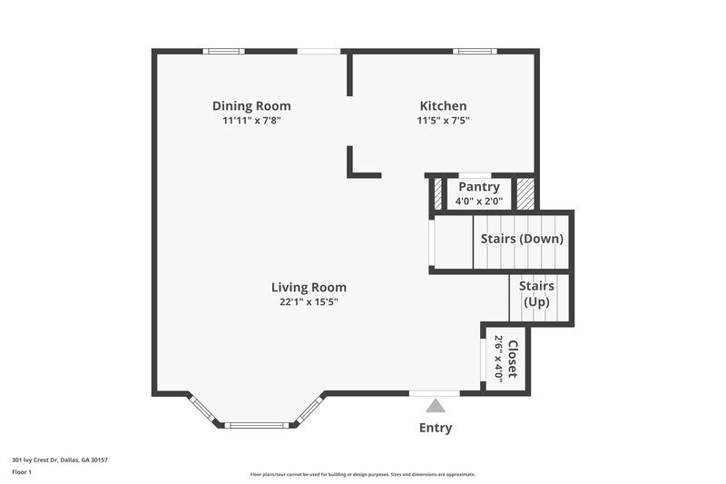 1,570/Mo, 301 Ivy Crest Dr Dallas, GA 30157 Floor Plan View 2