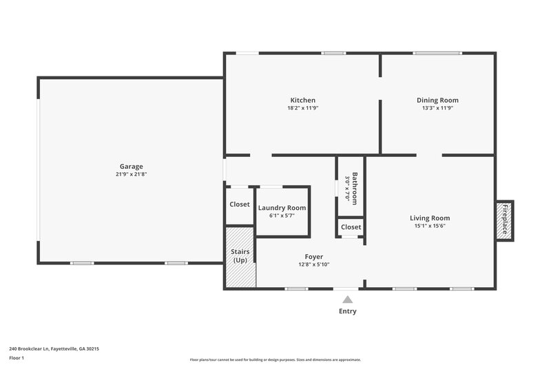 1,955/Mo, 240 Brookclear Ln Fayetteville, GA 30215 Floorplan View