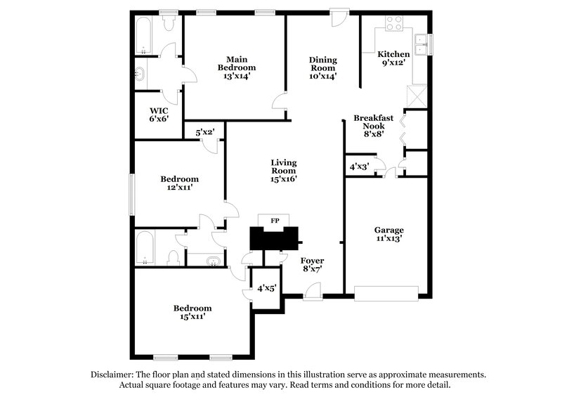 1,695/Mo, 172 Marsh Glen Dr Jonesboro, GA 30238 Floorplan View