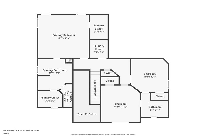 1,885/Mo, 644 Aspen Brook Dr McDonough, GA 30253 Floor Plan View 2