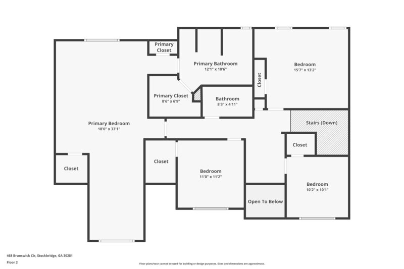 2,210/Mo, 468 Brunswick Circle Stockbridge, GA 30281 Floorplan View 2