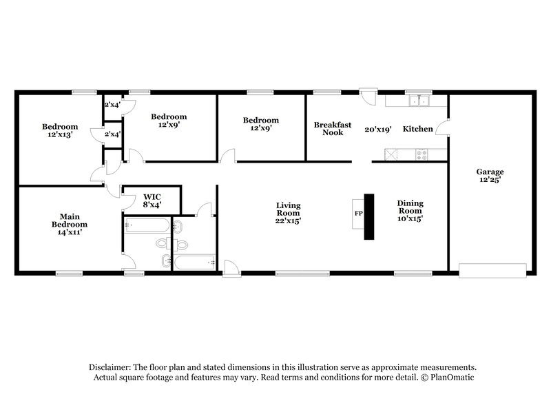 2,450/Mo, 4284 Ridgetop Dr Ellenwood, GA 30294 Floor Plan View