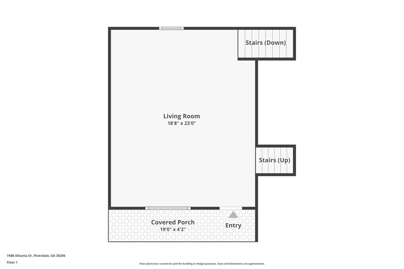 1,610/Mo, 7488 Albania Dr Riverdale, GA 30296 Floorplan View