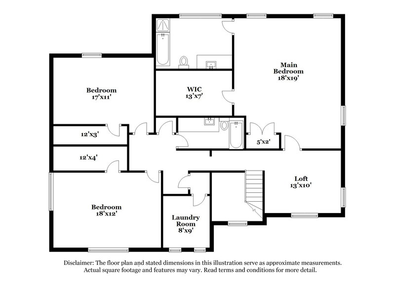 2,160/Mo, 2894 Edgewater St SW Atlanta, GA 30331 Floor Plan View 2