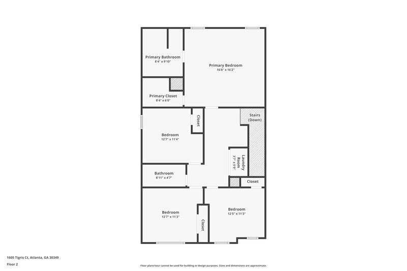 2,000/Mo, 1605 Tigris Ct Atlanta, GA 30349 Floor Plan View 2