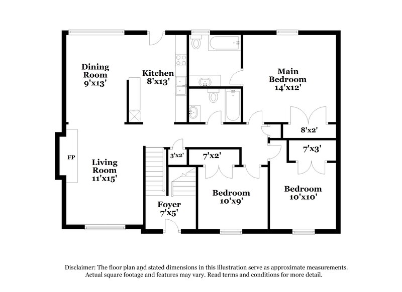 1,810/Mo, 105 Cypress Dr Covington, GA 30016 Floor Plan View
