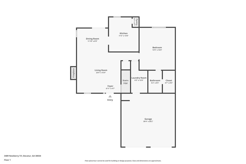 1,990/Mo, 3489 Newberry Trail Decatur, GA 30034 Floor Plan View