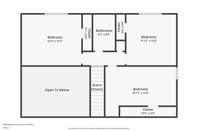 1,990/Mo, 3489 Newberry Trail Decatur, GA 30034 Floor Plan View 2