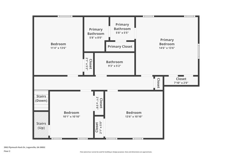 2,050/Mo, 4695 Matthews Park Dr SW Snellville, GA 30039 Floor Plan View 2