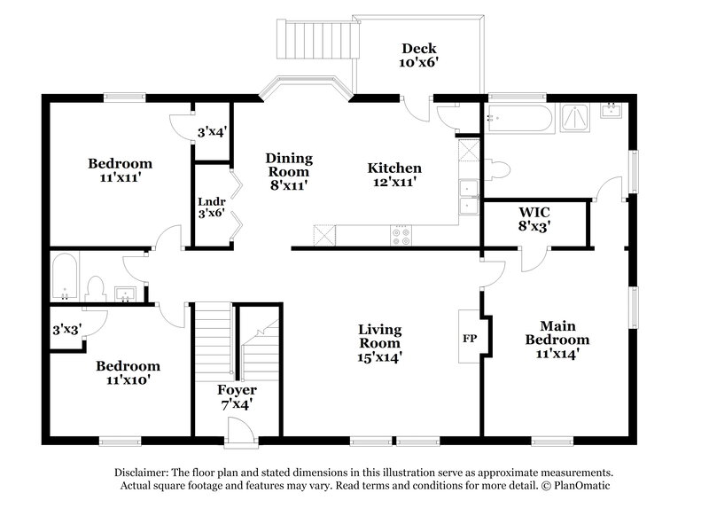1,900/Mo, 107 River Walk Douglasville, GA 30134 Floorplan View 2