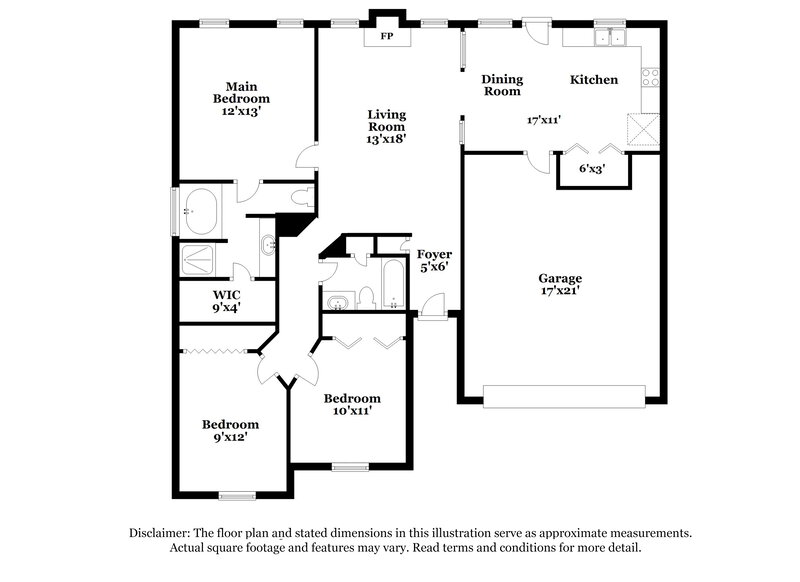1,795/Mo, 337 Autumn Lake Dr McDonough, GA 30253 Floorplan View