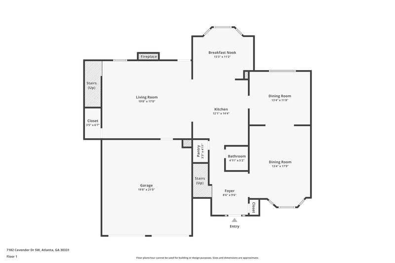 2,690/Mo, 7182 Cavender Dr SW Atlanta, GA 30331 Floor Plan View 2