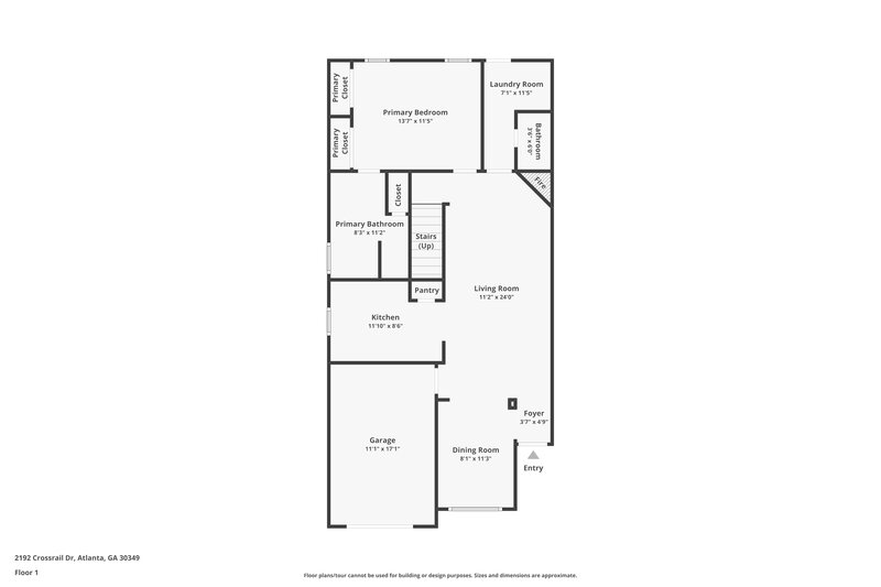 1,905/Mo, 2192 Crossrail Dr Atlanta, GA 30349 Floor Plan View 2