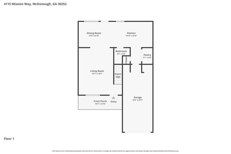 1,745/Mo, 4115 Mission Way McDonough, GA 30252 Floor Plan View