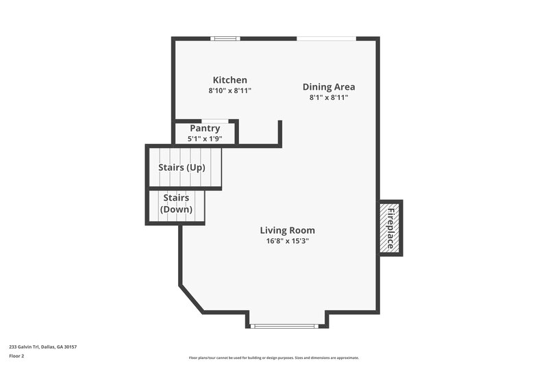 1,770/Mo, 233 Galvin Trail Dallas, GA 30157 Floor Plan View 2