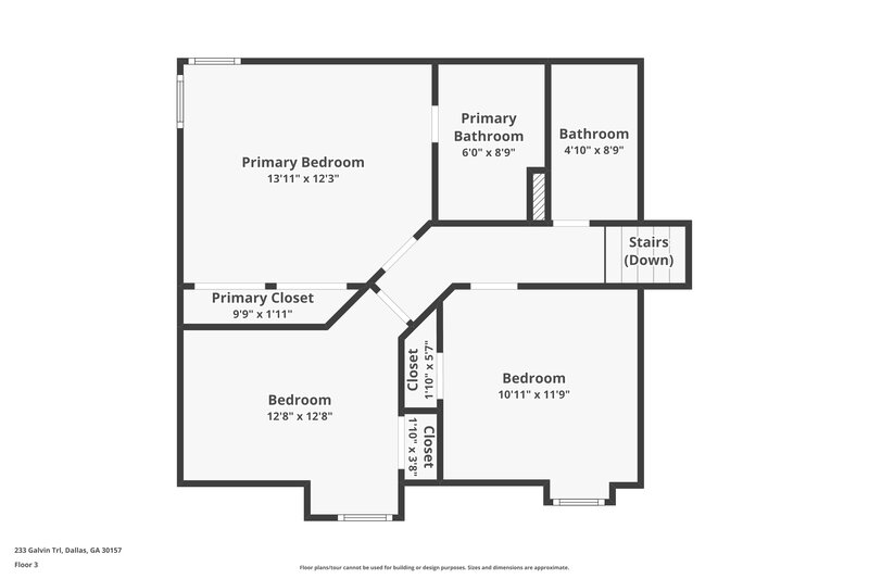 1,770/Mo, 233 Galvin Trail Dallas, GA 30157 Floor Plan View 3