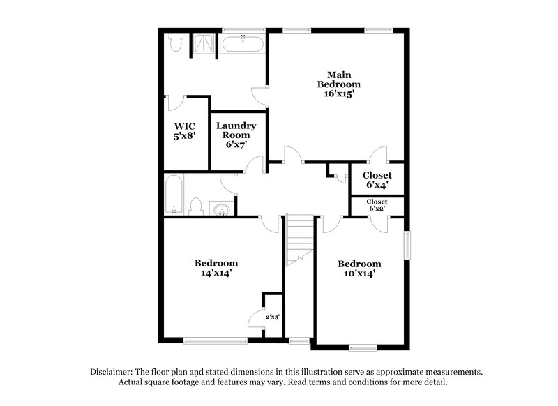 1,700/Mo, 9497 Lakeview Rd Union City, GA 30291 Floor Plan View