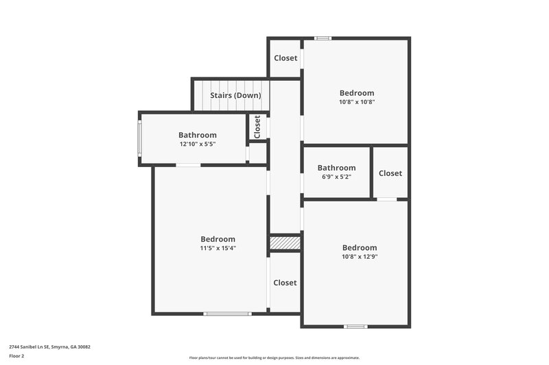 2,055/Mo, 2744 Sanibel Ln SE Smyrna, GA 30082 Floor Plan View 2