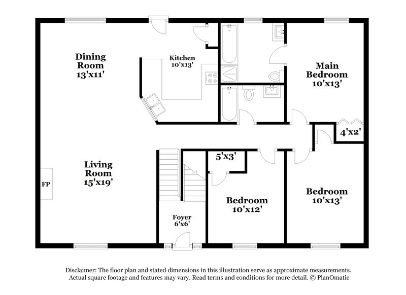 2,340/Mo, 576 Woodbridge Dr Dallas, GA 30157 Floor Plan View