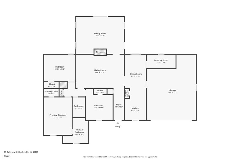 1,580/Mo, 35 Oakview Dr Covington, GA 30016 Floor Plan View