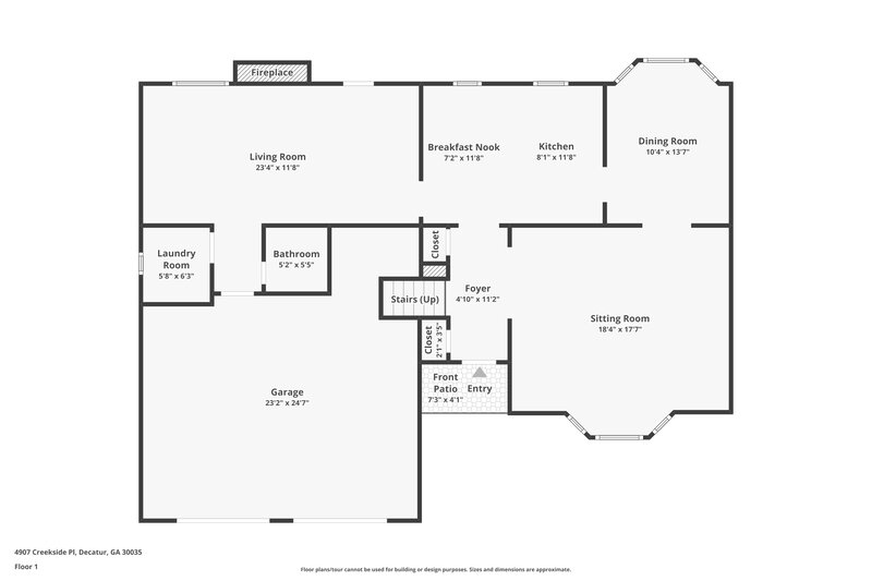 1,780/Mo, 4907 Creekside Pl Decatur, GA 30035 Floor Plan View