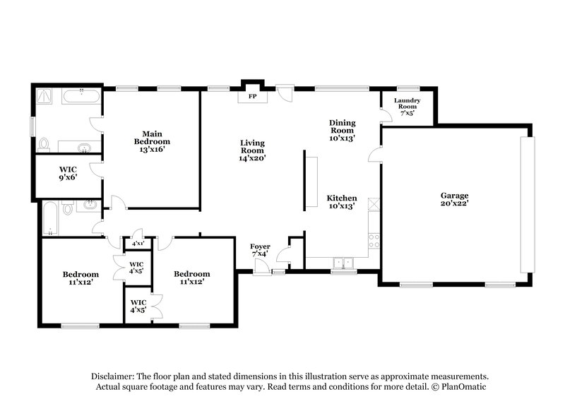1,945/Mo, 3568 Fernbrook Dr SW Snellville, GA 30039 Floor Plan View