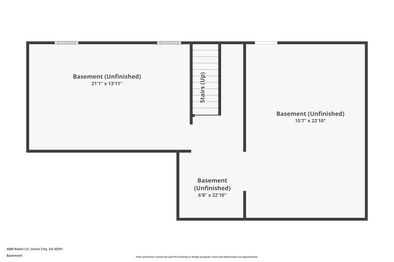 2,640/Mo, 4080 Robin Circle Union CIty, GA 30349 Floor Plan View