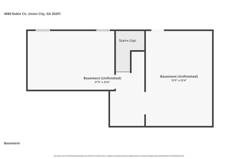 1,940/Mo, 4080 Robin Circle Union CIty, GA 30349 Floorplan View 3