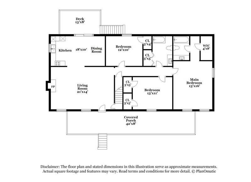 1,825/Mo, 3504 Sandra Dr Douglasville, GA 30135 Floor Plan View 2