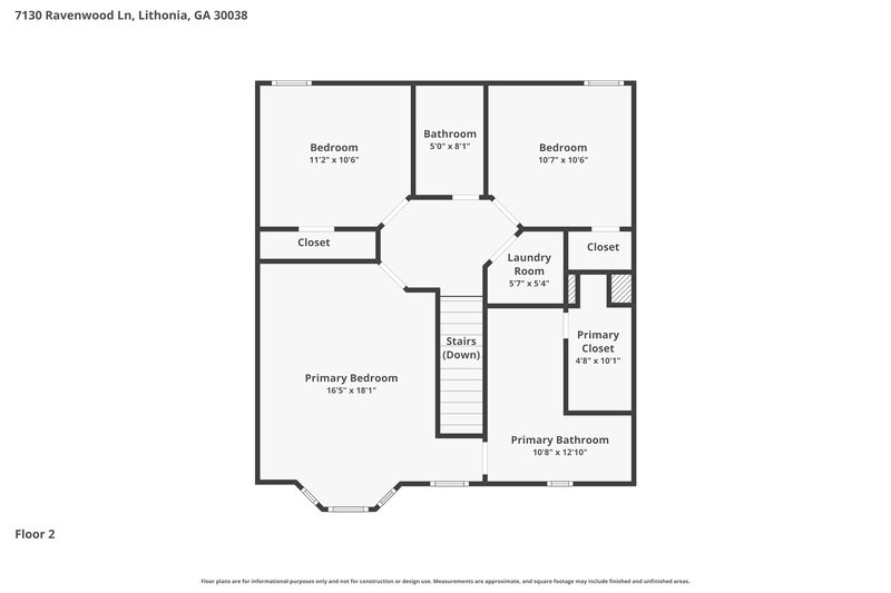 1,845/Mo, 7130 Ravenwood Ln Lithonia, GA 30038 Floor Plan View 2