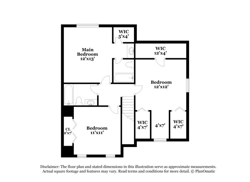 1,740/Mo, 2725 Woodward Rd College Park, GA 30349 Floorplan View 2