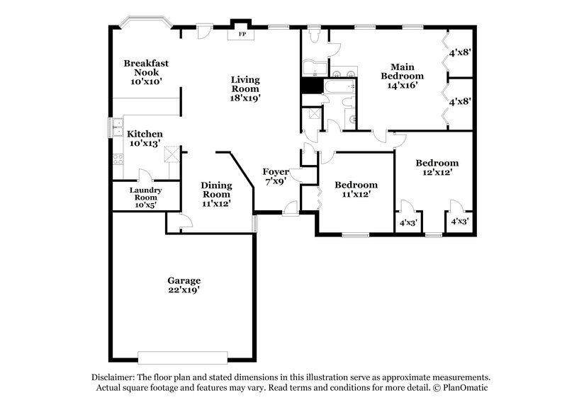 1,780/Mo, 10838 Starling Trail Hampton, GA 30228 Floor Plan View