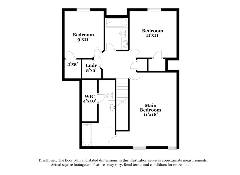 1,920/Mo, 7152 Ravenwood Ln Lithonia, GA 30038 Floor Plan View 2