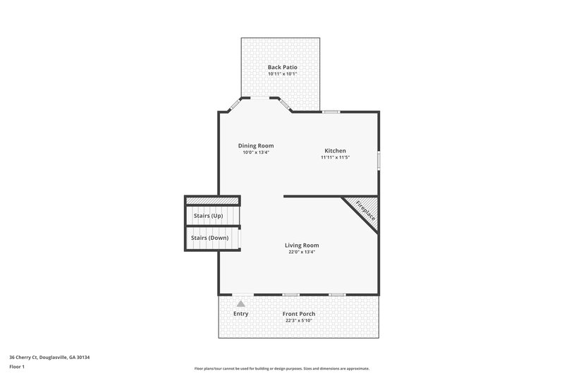 1,740/Mo, 36 Cherry Ct Douglasville, GA 30134 Floor Plan View