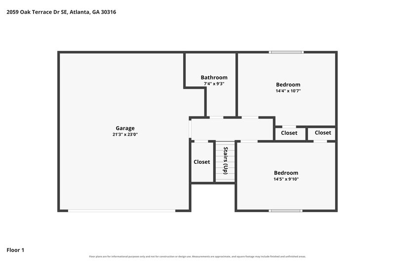 1,895/Mo, 2059 Oak Terrace Dr SE Atlanta, GA 30316 Floor Plan View