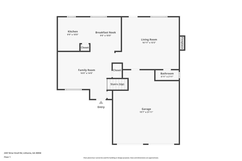 1,965/Mo, 2457 Briar Knoll Rd Lithonia, GA 30058 Floor Plan View