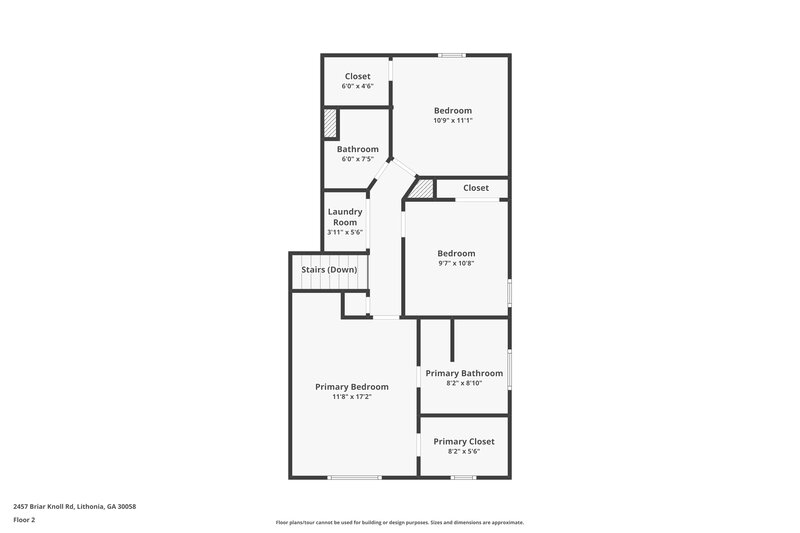 1,965/Mo, 2457 Briar Knoll Rd Lithonia, GA 30058 Floor Plan View 2